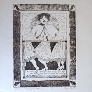 VINTAGE #2/6 MIRROR IMAGE FOR KATRINA ROGER BLYTHE 15” x 22” LITHOGRAPH PRINT